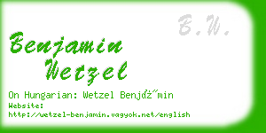 benjamin wetzel business card